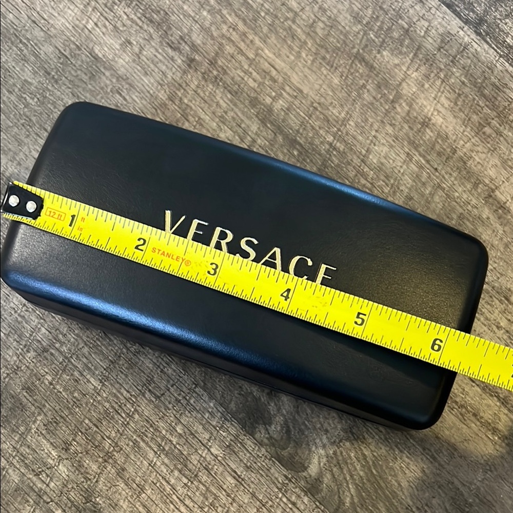 NEW new Authentic Versace Black Sunglasses with Gold Accents - Picture 5 of 7